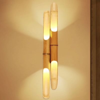 Cylinder Resin Wall Lighting Chinese 1 Head Beige Sconce Light Fixture for Bedside