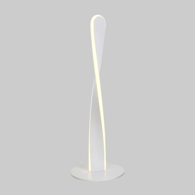 Twisted Acrylic Task Lighting Minimalist LED White Small Desk Lamp for Living Room