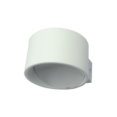 White Tubular Sconce Modernism LED Metal Wall Mounted Light Fixture in White/Warm Light