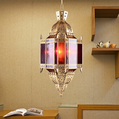 3 Bulbs Jar Pendant Chandelier Art Deco Brass Metal Ceiling Suspension Lamp for Bedroom