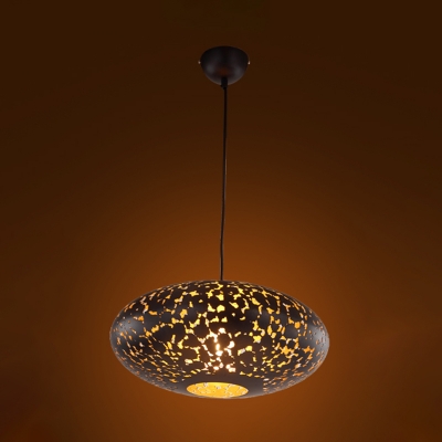 Lantern Pendant Lighting Traditionary Metal 1 Bulb Ceiling Suspension Lamp in Brass/Bronze/Silver