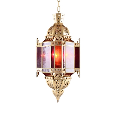 3 Bulbs Jar Pendant Chandelier Art Deco Brass Metal Ceiling Suspension Lamp for Bedroom