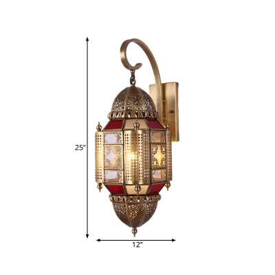 Metal Brass Wall Lighting Incense Burner Shape 1 Head Traditional Wall Sconce Lamp for Corridor