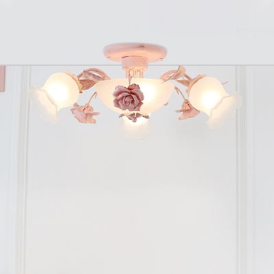 Milk Glass Blossom Ceiling Lighting, Bedroom Ceiling Light Fixtures Canada