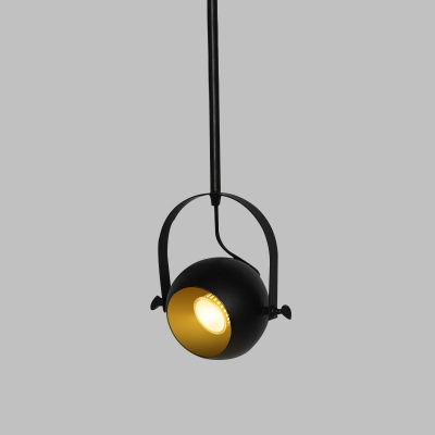Black Finish Dome Hanging Lighting Art Deco Metal LED Restaurant Pendant Lamp Fixture