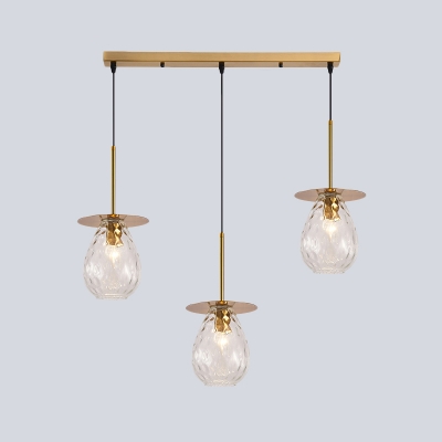 Brass Orb Cluster Pendant Lighting Modernism 3 Bulbs 6