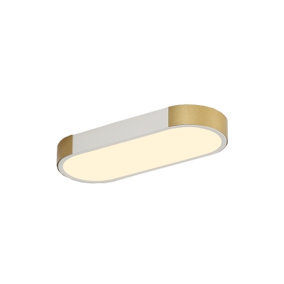LED Corridor Flush Light Fixture Simple White and Gold/Black and Gold ...