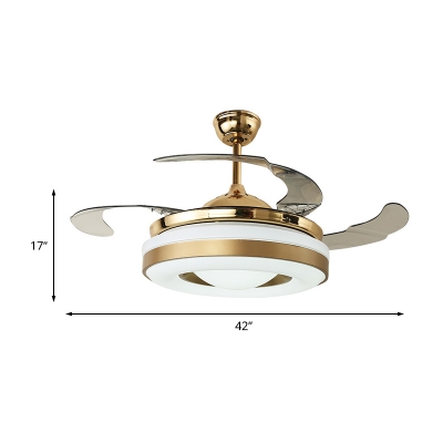 Contemporary Round Pendant Fan Light 42