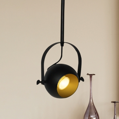 Black Finish Dome Hanging Lighting Art Deco Metal LED Restaurant Pendant Lamp Fixture