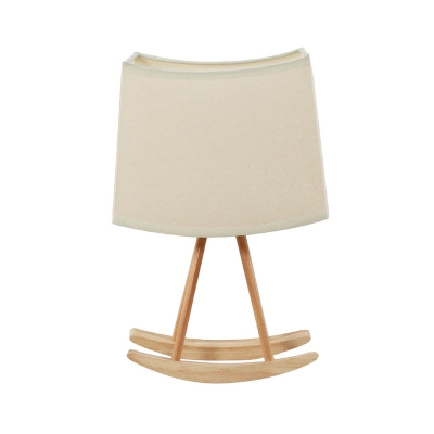 Contemporary 1 Head Task Lighting White Pagoda Small Desk Lamp with Fabric Shade