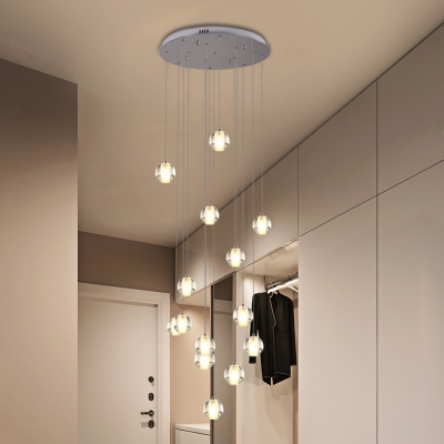Modern Warm White Lights  Chandelier Glass Bubble Pendant Light Ceiling Fixtures 