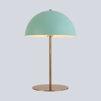 Green Hemisphere Table Light Modernist 1 Bulb Metal Small Desk Lamp for Dining Room
