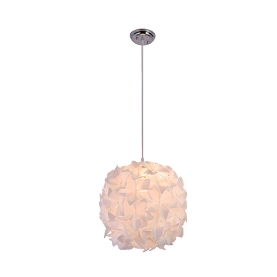 Blossom Bedroom Hanging Lighting Acrylic 1-Head Modernist Ceiling Pendant Lamp in White