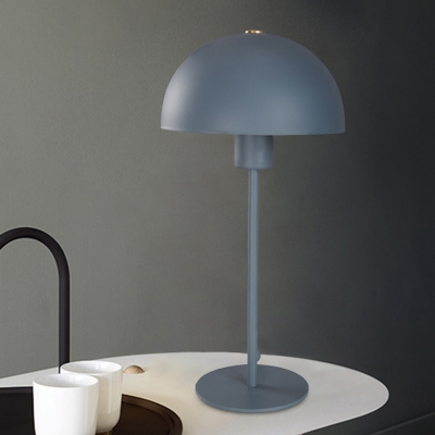 Hemisphere Task Lighting Modernist Metal 1 Head Blue Night Table Lamp for Bedroom