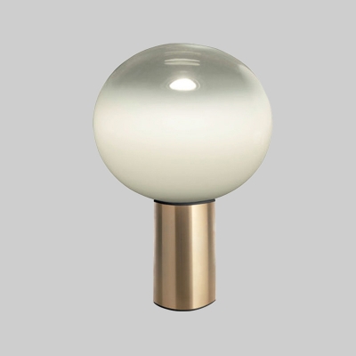 Sphere Desk Lamp Modern Smoke Grey Glass 6