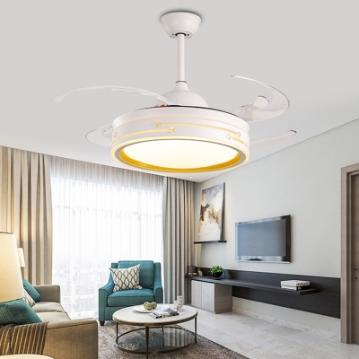 Contemporary Drum Ceiling Fan Lighting 48