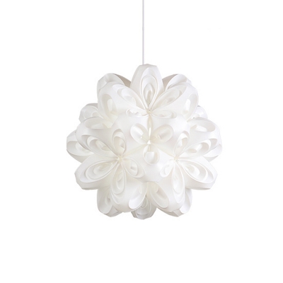 Blossom Acrylic Hanging Ceiling Light Modern 1 Light White Finish Suspended Pendant Lamp