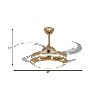 Modern Circle Ceiling Fan Lamp Fixture 42