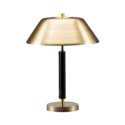 Modernism 1 Bulb Task Lighting Gold Wide Flare Reading Book Light with Metal Shade