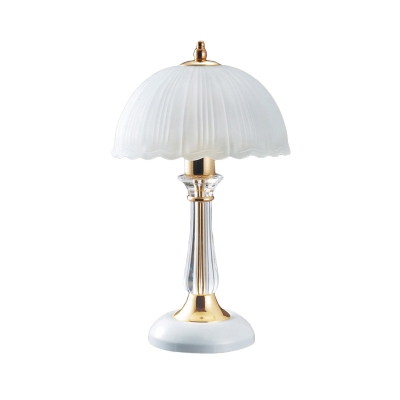 Domed Shade Desk Light Modernism White Glass 1 Head Living Room Night Table Lamp