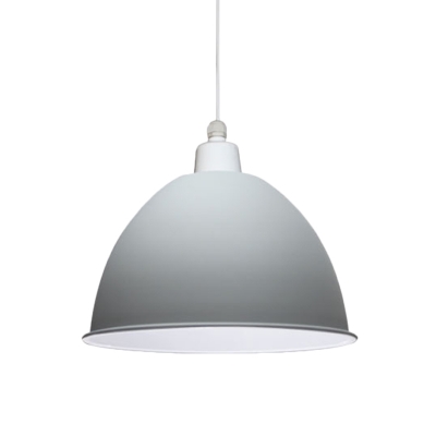 Pink/Grey Dome Ceiling Pendant Lamp Modern Nordic Style 1 Bulb Metal Down Lighting over Dining Table