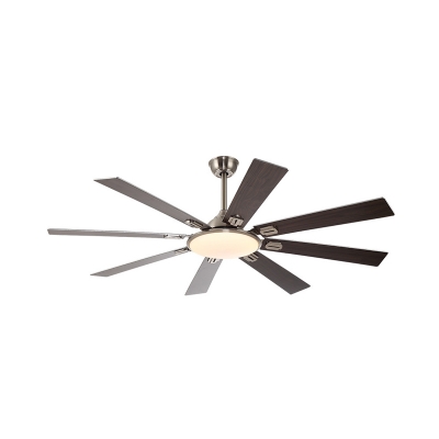 Retro Round 8 Blades Hanging Ceiling Fan Lamp 60