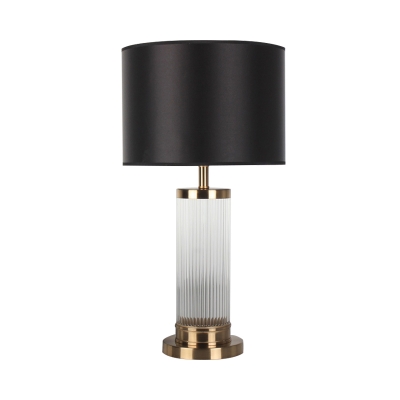 Fabric Shaded Task Lighting Modernism 1 Bulb Small Desk Lamp in Gold for Bedroom