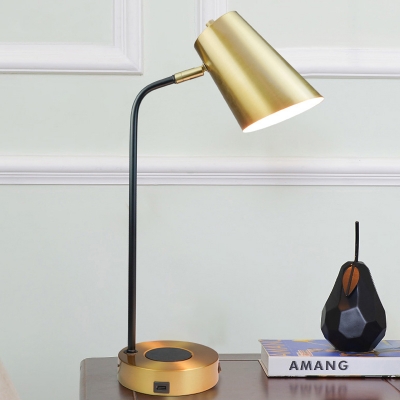 Contemporary 1 Head Task Lighting Gold, Small Gold Desk Lamps