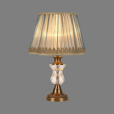 Contemporary Basket Reading Light Beveled Crystal 1 Head Small Desk Lamp in Gold