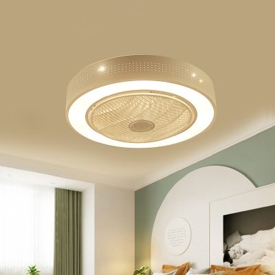 Contemporary Ring Semi Flush Mount Lamp LED 21.5