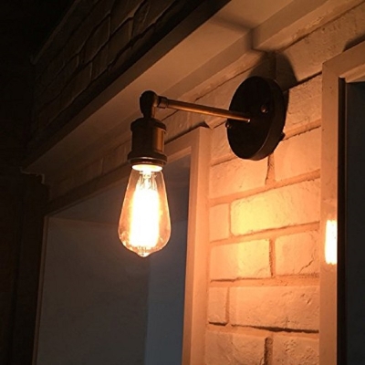 Vintage Single Socket 1 Light Edison Bulb LED Wall Sconce Light