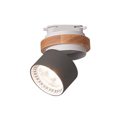 Cylinder Iron Adjustable Flushmount Macaron Style Grey/Green/White Finish LED Flush Mount Ceiling Light
