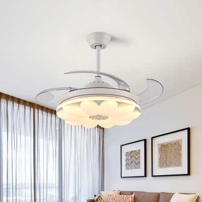 Modern Flower Pendant Fan Lamp LED 42
