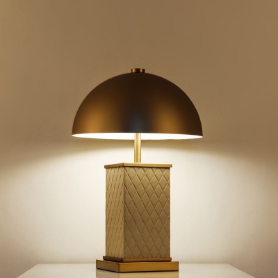 Modernism Bowl Reading Light Metal 2 Bulbs Small Desk Lamp in Gold for Living Room