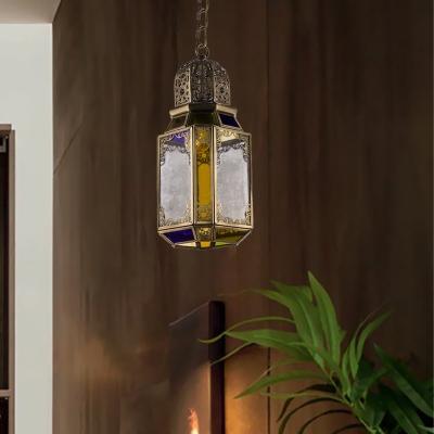 Open Bottom Restaurant Hanging Light Arabian Metal 1 Head Brass Pendant Lighting Fixture