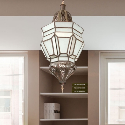 LED Metal Pendant Chandelier Arabian White Lantern Restaurant Ceiling Suspension Lamp