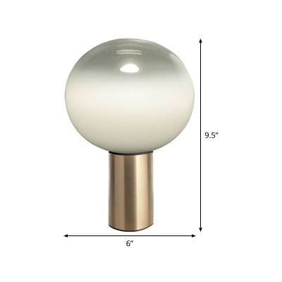 Sphere Desk Lamp Modern Smoke Grey Glass 6