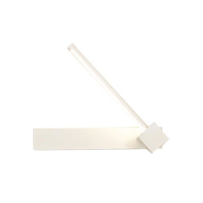 White/Black Rectangle and Line Sconce Modernist Acrylic Adjustable LED Wall Mount Fixture in White/Warm Light