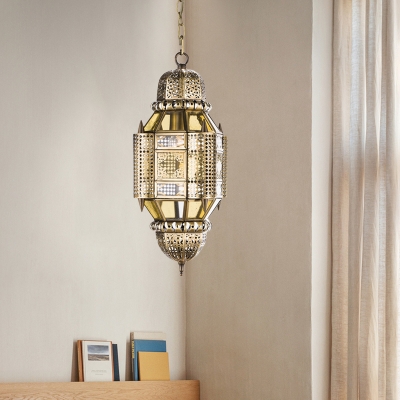 Brass 3 Heads Chandelier Lighting Traditional Metal Lantern Hanging Ceiling Light for Living Room
