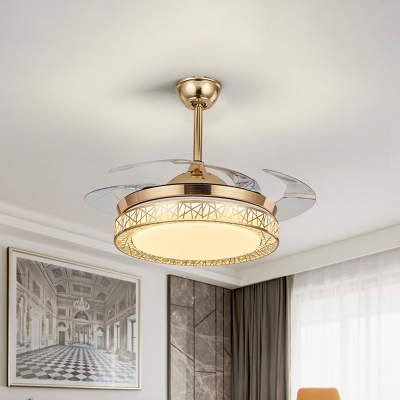 Metal Circular Pendant Fan Lamp Modernism 42