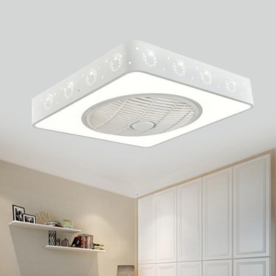 Modernism Round/Square Ceiling Fan Light LED 21.5