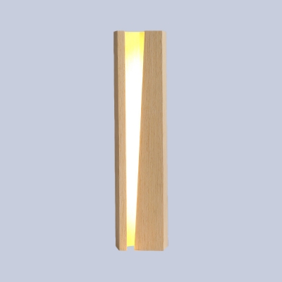 Wood Shaded Task Light Contemporary LED Small Desk Lamp in Beige for Living Room