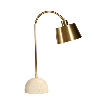 1 Bulb Living Room Task Lighting Modernist Brass Desk Lamp with Bell Metal Shade