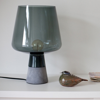Cup Desk Light Modernism Smoke/Amber Glass 8