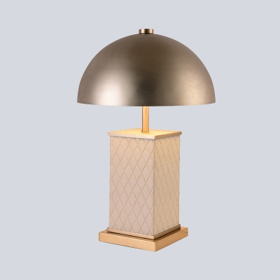 Modernism Bowl Reading Light Metal 2 Bulbs Small Desk Lamp in Gold for Living Room