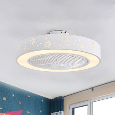 Modernist Snow/Rhombus Ceiling Fan Lamp LED 21.5