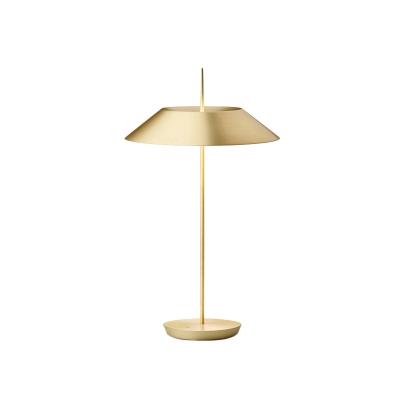 1 Head Living Room Reading Light Modern Gold Nightstand Lamp with Flared Metal Shade
