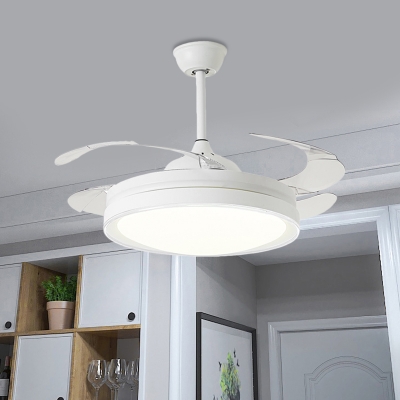 Acrylic Round Pendant Fan Light Modernist Living Room 42