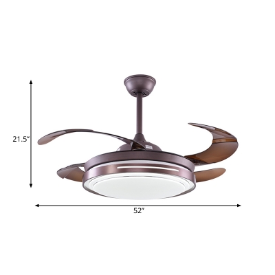 Modernist Round Ceiling Fan Lamp 52