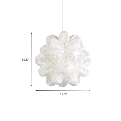 Blossom Acrylic Hanging Ceiling Light Modern 1 Light White Finish Suspended Pendant Lamp